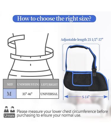 Arm Sling Shoulder Immobilizer with Storage Bag - Blue | Ideal for Shoulder Injury Recovery | For Men and Women | Torn Rotator Cuff, Surgery, Fracture, Strain - Buy Online on GoSupps.com