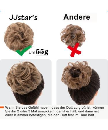 JJStar Large Dutt Hair Part with Rubber Band | Silver-Gray Hair Tie for Updos & Messy Buns - Perfect for Women & Girls - Buy Online on GoSupps.com
