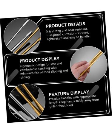 Alipis 3pcs Barbecue Tongs Bread Clip Sugar Cube Snail Food Stainless Barbecue Clip Multifunction Clamp - Buy Online on GoSupps.com