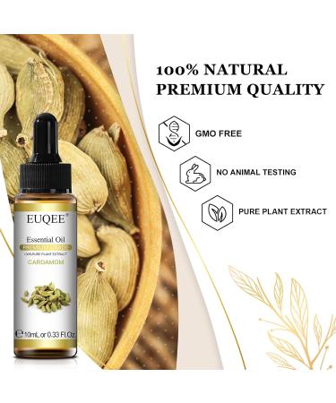 EUQEE Cardamom Essential Oil 10ml Pure Natural Cardamom Oils Aromatherapy Essential Oils for Diffusers for Home Relax Humidifiers Cardamom 10.00 ml (Pack of 1) - Buy Online on GoSupps.com