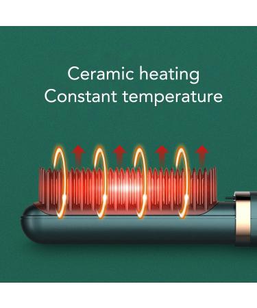 Hair Straightener Comb - Electric Straightening Brush for All Hair Types | Ceramic Heating & Rotating Wire | Home Use (US Plug - Buy Online on GoSupps.com