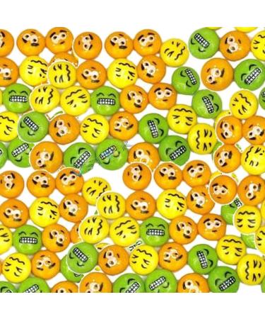 Fruit Flavor Sour Faces Bubblegum Buttons - Gummy Taste (500g) - Buy Online on GoSupps.com