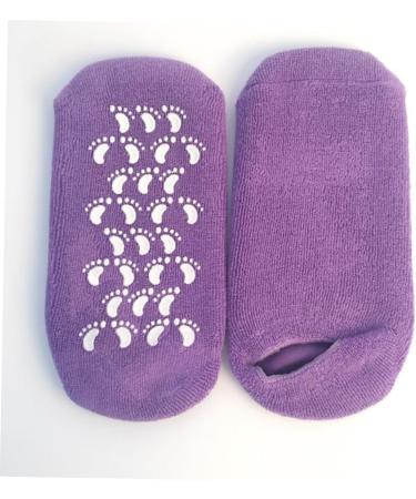 SOESFOUFU Gel Socks for Moisturizing Spa Gel Socks Cracked Heel Socks Spa Socks Cracked Skin Socks Moisturizing Gel Socks Moisturizing Socks Cracked Skin Gloves Socks for Heels Indoor Purple - Buy Online on GoSupps.com