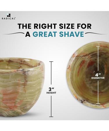 Radicals Marble Razor Shell - Green Onyx 225ml | Handmade Barber Accessories for Shaving Foam Kitchen Soap & Candy Bowl - Buy Online on GoSupps.com
