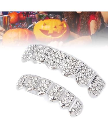 Hip Hop Teeth Brace Teeth Protection Hip Hop Teeth Charming Alloy for Halloween Party for Men for Concert for Hip Hop Fashion Shows for Women(Silver) - Buy Online on GoSupps.com