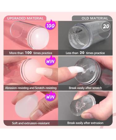 Luvadeyo Nail Stamp Set - 1 Piece French Lace Silicone Stamps & Nail Scraper Reusable Over 100 Times | International Shipping - Buy Online on GoSupps.com