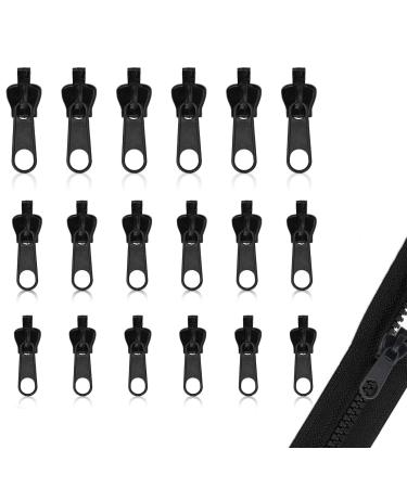 Yeria 18 pieces zipper Zipper Pull removable zipper repair set e substitute zipper for zipper in 3 sizes zipper slider for luggage jackets bags shoes
