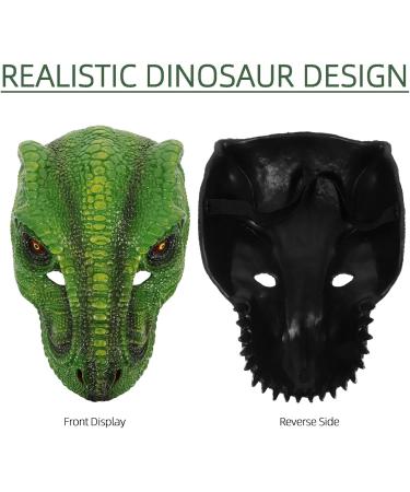 Imikeya Dinosaur Mask - Funny PU Dino Head for Halloween & Cosplay | Perfect for Masquerade & Carnival Party Accessories - Buy Online on GoSupps.com