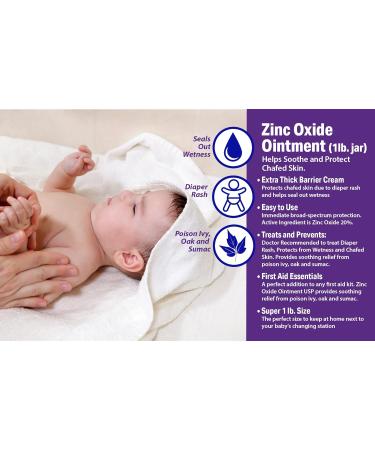 16 oz Globe Zinc Oxide 20% Skin Protectant Ointment - Diaper Rash Relief & Protection from Poison Ivy Sumac Oak | International Shipping Available - Buy Online on GoSupps.com
