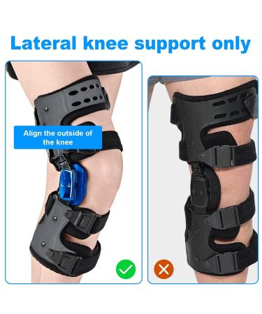 OA Unloader Knee Brace for Arthritis Pain Relief - Osteoarthritis & Joint Pain Support - Gray Right - Buy Online on GoSupps.com