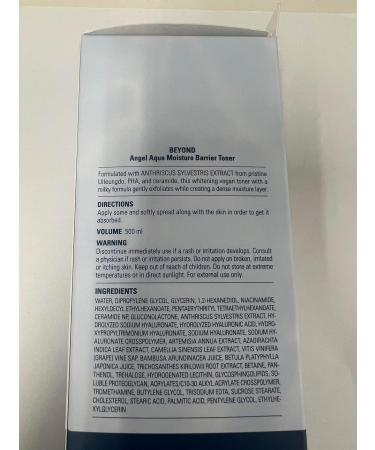 Beyond Angel Aqua Korean Moisture Barrier Toner 16.9fl oz | Vegan Hydration for Sensitive Skin with Hyaluronic Acid & Ceramide - Buy Online on GoSupps.com