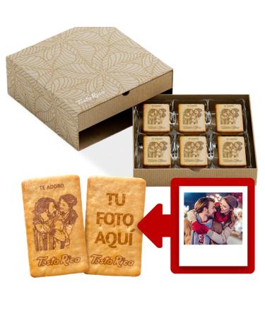 Personalized Gift for Mom, Dad, Friend - Personalized Biscuit Box with Photo and Message - Birthday Gift Idea, Woman, Man, Couple, Mistress - 60 Biscuits - C'est la vie Box