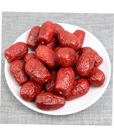 HOMSFOU 30Pcs Simulated jujube Artificial red dates Home decoration plastic playes food decor fake jujube fake dried jujube realistic dried jujube simulation fruit Chestnut decorate milk - Buy Online on GoSupps.com
