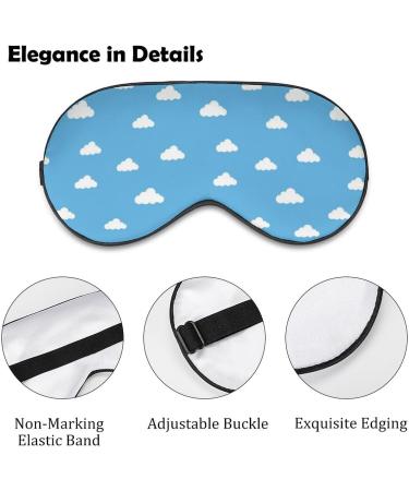 White Clouds Blue Sky Sleep Mask- Adjustable Blindfold for Sleeping and Travel - Buy Online on GoSupps.com