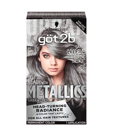 Got2b Metallics Permanent Hair Color  M72 Dusty Silver
