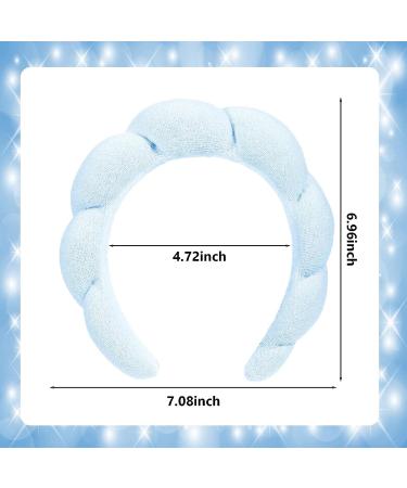 3 Pcs Makeup Headband Set - Puffy Spa Headbands for Women - Skincare & Makeup Accessories - Pink, White, Blue - Buy Online on GoSupps.com