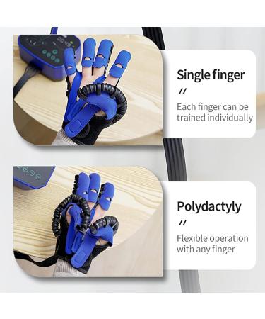 Stroke Hemiplegia Finger Training Device - Both Hands Rehabilitation Robot Gloves Finger Straightening Brace Guard Protector for Hand Function Recovery Both Hands Available Blue XX-Large Blue XX-Large - Buy Online on GoSupps.com