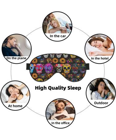 Rose Skull Soft Sleep Eye Mask | Breathable Female Eye Patch for Travel & Relaxation - Buy Online on GoSupps.com