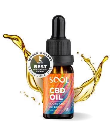 SOOL CBD Oil 5% 500mg 10ml | Broad Spectrum CBD Tincture | Vegan | Zero THC 10 ml (Pack of 1)