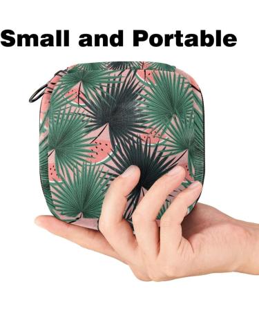 Portable Women's Binding-Storage Bags | Menstrual Cup Pocket & Insert Bag for Teen Girls | Pink Watermelon & Green Design - Buy Online on GoSupps.com