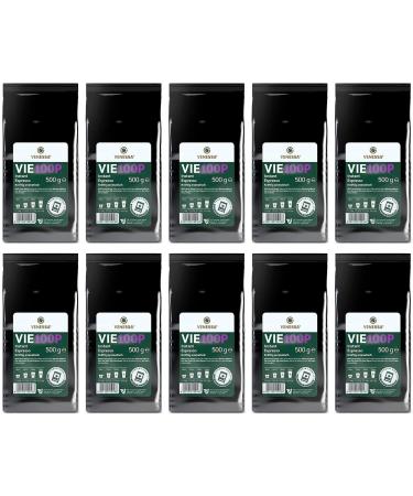 VENESSA VIE 100P Espresso Instant Coffee Pack of 10 boxes of 500 g of premium quality coffee powder for automatic coffee machines, powerful, aromatic, soluble and high yield for