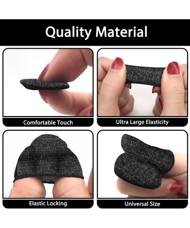 RIVIEVAL 12 Pcs Reusable Finger Cots - Non Slip Thumb Protector for Cut Resistant Kitchen Work - Black - Buy Online on GoSupps.com