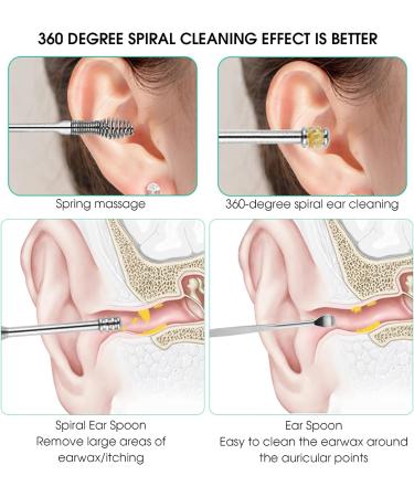 5pcs Dual-Headed Stainless Steel Ear Wax Cleaner Tool Kit - Ear Pick Set for Home, Salon, and Travel - Buy Online on GoSupps.com