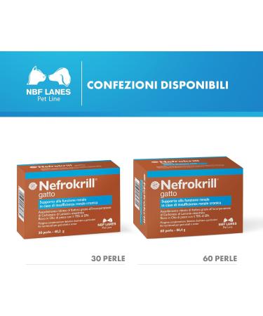 NBF Lanes | Nefrokrill Cat 30 Softgel Pearls Support for Kidney Function in Chronic Kidney Failure for Adult and Senior Cats - Buy Online on GoSupps.com