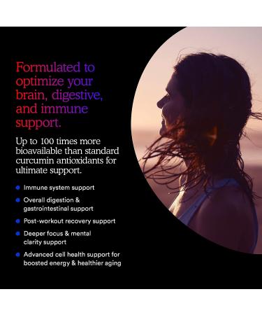 MitoQ + Curcumin Capsules - Powerful CoQ10 Antioxidant Supplement with Super Bioavailable Longvida Curcumin Turmeric for Immunity, Digestive Health & Key Organ Support - Buy Online on GoSupps.com