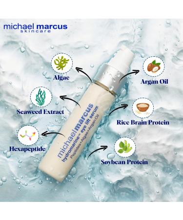 Micheal Marcus Hydromarine Eye Lift Serum - Reduce Wrinkles & Puffiness Brighten Dark Circles - 30ml Under Eye Serum for Improved Skin Elasticity & Texture - Buy Online on GoSupps.com
