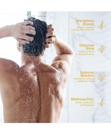 Rice Water Shampoo & Conditioner Set - Nourishing Hair Care Promotes Growth & Shine - 16 fl oz Each - Buy Online on GoSupps.com