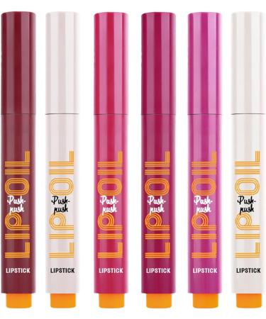 Click on the lipstick pen the lip gloss pen | Solid lipstick lip gloss plumping pen set of 6 lip gloss kit waterproof lip oil - Buy Online on GoSupps.com