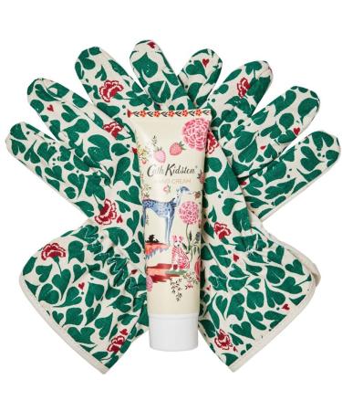 Cath Kidston Beauty Artist Kingdom Gardening Gloves Set 100ml Hand Cream & Gardener's Gloves 235 g (Pack of 1) Gardening Gloves Set