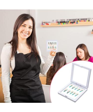 Meekoo 30 Pcs Press on Nail Packaging Box with 90 Pcs Adhesive Tape - White Acrylic Display Storage for Nail Salon - Buy Online on GoSupps.com
