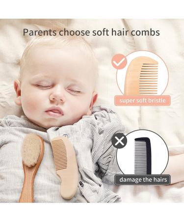 Baby Hair Brush and Comb Set - Gentle Grooming for Delicate Hair | S6 - Buy Online on GoSupps.com