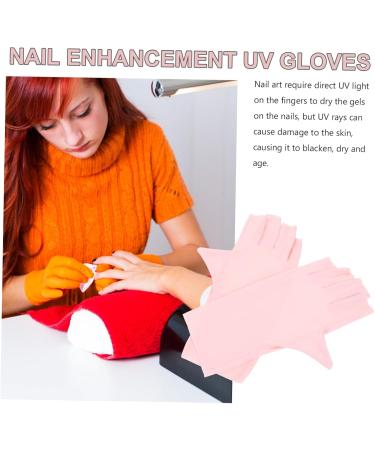 Beavorty 2 Pairs pink gloves sun gloves nail art supplies nail UV protection gloves for women nail art accessory nail UV gloves nail art UV gloves UV nail gloves Nylon Accessories manicure 21x12x0.1cm As Shown1 - Buy Online on GoSupps.com