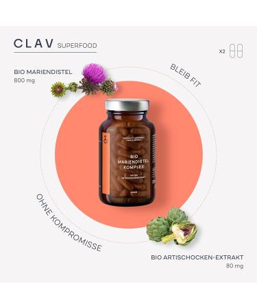 Organic Mary Thistle Capsules with Artichoke Extract - High Dose Silymarin - 120 Vegan Capsules for 60 Days - Buy Online on GoSupps.com