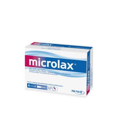 Microlax Enema 5mlx4 - Fast Treatment of Constipation Or Conditions Requiring Relief of Emptying