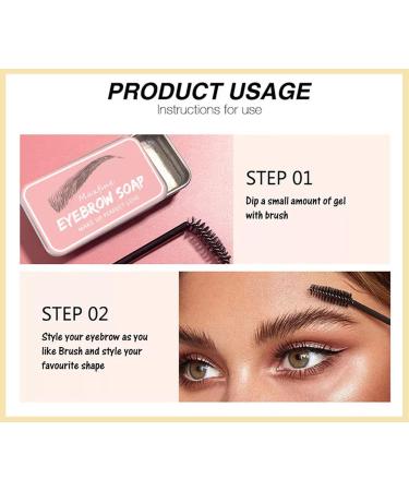  SLYHHZHMY Eyebrow soap eyebrow paste eyebrow wax eyebrow gel eyebrow makeup soap transparent natural long-lasting. - Buy Online on GoSupps.com