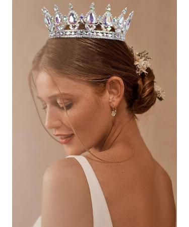COCIDE Silver Crowns for Women and Girls - AB Crystal Rhinestone Queen Headband for Parties, Weddings, Proms, and Cosplay - Buy Online on GoSupps.com