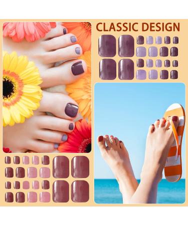 Vintage Style Toenail Polish Stickers - 308 Pieces, 14 Sheets Adhesive Toe Nail Wraps for DIY Glitter Manicure Decal, with 2 Nail Files - Girls Nail Polish Strips - Buy Online on GoSupps.com