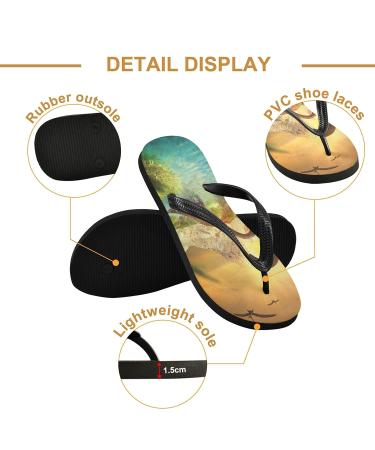 Shop Mnsruu African Animals & Dinosaurs Flip Flops for Men & Women | Colorful Slippers for Spa Travel & Home - Buy Online on GoSupps.com