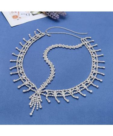 IYOU Women 1920s Headband Rhinestone Silver Head Chain Tassel Wedding Headpiece Gatsby Party Hair Pieces Jewelry for Bride and Bridesmaid - Buy Online on GoSupps.com