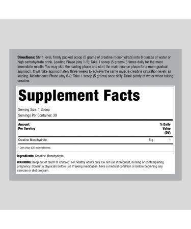 Fitness Labs German Creatine Powder | 7.05 oz | 39 Servings | Pure Monohydrate Supplement for Optimal Performance - Buy Online on GoSupps.com
