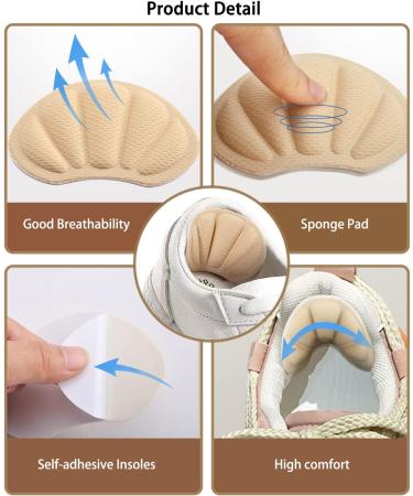 Self-Adhesive Heel Cushion Inserts - 10 Pairs - Prevent Heel Pain and Improve Shoe Fit for Women and Men - Buy Online on GoSupps.com