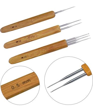 Dreadlock Crochet Hook Set - 6 Pieces with Hair Weaving Needle Tool - 1/2/3 Hooks - Braid Craft Locking - 0.5mm - Buy Online on GoSupps.com