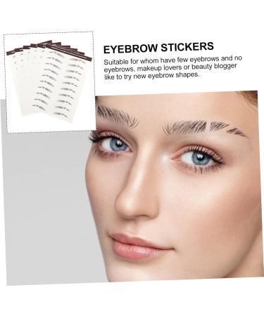 FRCOLOR 18 Pcs Eyebrow Stickers Waterproof Stickers False Eyebrows Stickers Artificial Eyebrow Tattoos Tool - Buy Online on GoSupps.com