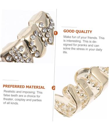 Anneome 1 Set Punk Clothes Halloween Costumes Wolf Fangs Teeth Top Costume Party Favors Prom Diamond - Buy Online on GoSupps.com