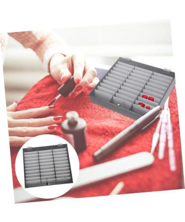 Angoily Box Nail Art Display Box Practice Clear Container Nail Tip Organizer Spray Bottle Tops Replacement Nail Tips Organizer Nail Art Tips Holder Acrylic Dust-proof Nail Frame 23.5X21X4CM Black - Buy Online on GoSupps.com