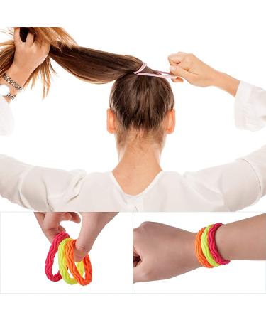 50PCS Seamless Cotton Elastic Hair Ties for Women - 4 Styles, 20 Colors - Buy Online on GoSupps.com